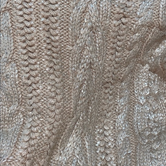 Free People Gold Metallic Braided Sweater Dress - Picture 4 of 8